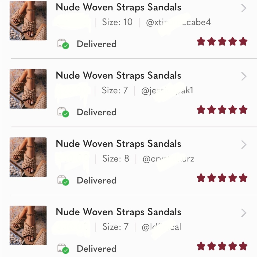Nude Woven Straps Sandals - Picture 8 of 10